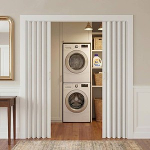 72in x 80 in white accordion door