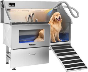 Dog Washing Station with Dryer, 304 Stainless Steel Pet Wash Sink