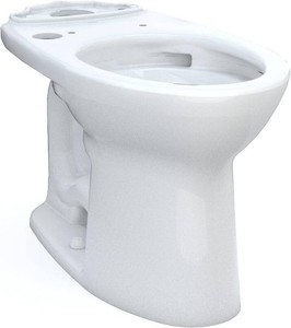TOTO Drake Elongated Universal Height TORNADO FLUSH Toilet Bowl with 10 Inch Rough-In and CEFIONTECT, WASHLET Ready, Cotton White - C776CEFGT40.10#01