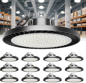 12 Pack ONLYLUX 200W UFO LED High Bay Light, 30000LM 5000K High Bay LED Shop Lights