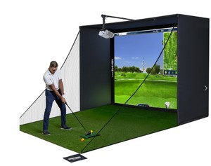 Anything Sports Golf Simulator Enclosure Package - Black 84