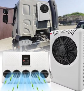 2V DC Universal Electric RV Truck Split Air Conditioner Camper AC Unit 10000 BTU Only Cooling for Motorhome Bus Tractor Automotive Air Conditioner