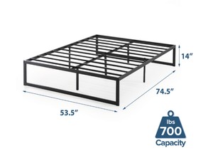 Zinus QLSP-2  ABEL 14 Inch Platform Bed Frame Steel Slat Support
