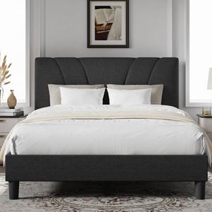 Novilla Queen Bed Frame with Headboard, Bed Frame Queen Size