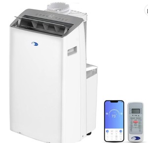 Whynter Dual Hose Smart Portable Air Conditioner, 14000 BTU, ARC-1230WN