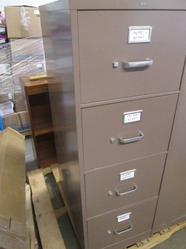 2 Hon 4 drawer metal file cabinets