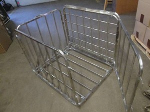 Metal storage cage on wheels, 31 x 36 and 33 tall