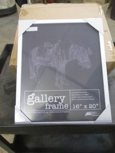 4 Pack of new Gallery deep wood frames, 16 x 20 inches white
