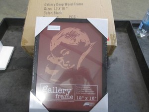 4 Pack of new Gallery deep wood frames, 12 x 16 inches blackb