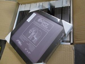 8 Pack of new Gallery deep wood frames, 8 x 8 inches black