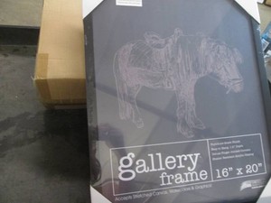 4 Pack of new Gallery deep wood frames, 16 x 20 inches black