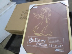 4 Pack of new Gallery deep wood frames, 18 x 24 inches natural wood