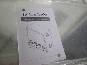 10 Hole metal feed station for poultry