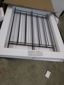 24 Tall white framed wire dog gate