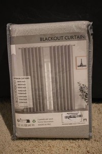 52x84 Grey blackout curtains 2pack