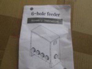 6 Hole metal feed station for poultry