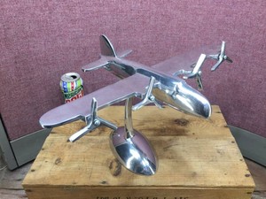 Aluminum Bomber Airplane - Desktop Display