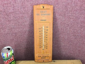 Vintage PHILLIPS - BEST OIL COMPANY - Metal Thermometer - 14