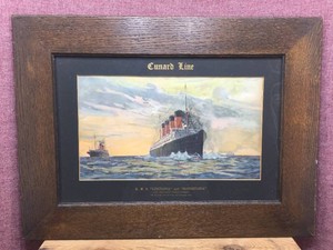 Vintage FM - CUNARD LINE R.M.S. Lusitania and Mauretania Print 23 12 x 17 14