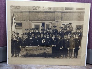 Antique Large Photo - HIGHLAND FALLS FIRE DEPT.