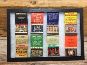 Vintage FEATURES Matchbooks Display - All Intact