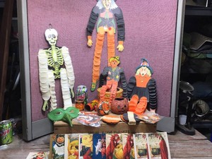 Group Vintage Halloween Decor