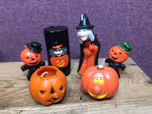Group Vintage Halloween Candles - Including Gurley