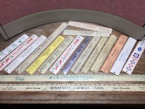 Group Vintage Advertiser Rulers