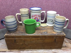 RedwingFiestaArtisan Pottery MugTankard Group in Wooden Box