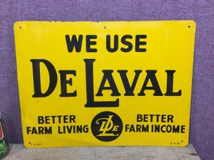 Vintage - WE USE DeLAVAL - Metal Sign 16 x 12