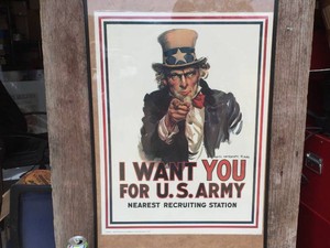 Patriotic I Want You Recruiting Poster