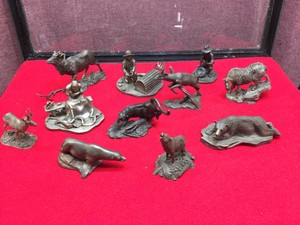 Group Vintage Pewter 1976-77 FRANKLIN MINT Figures - Neat