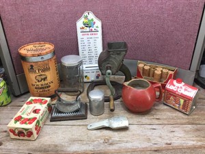 Vintage Group KITCHENALIA Including Alaska Ice Breaker - Geneva Fluter