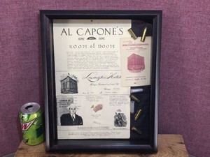 AL CAPONES Room of Doom History Shadow Box Collage 12 12 x 15 12