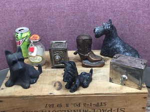 Group Vintage Banks & Schnauzer Figures