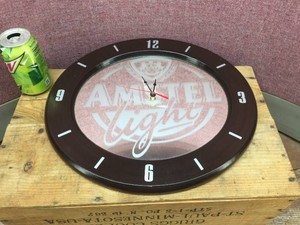 AMSTEL Light - Oval Mirror Clock 16 x 14 12 Works