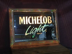 MICHELOB Light - Light Up Mirrored Sign 20 14 x 15