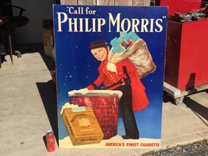 Vintage Call for PHILIP MORRIS Poster on Board Preservation