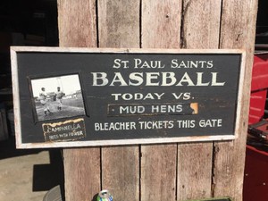 Nostalgic Wooden ST PAUL SAINTS - Message Board 39 x 16 34