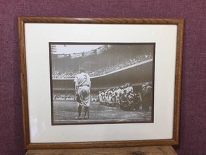 Framed Copy of Famous BABE RUTH Photo - 21 12 x 17 14