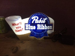 1950s PABST BLUE RIBBON Whatll You Have Back Bar Light - Works