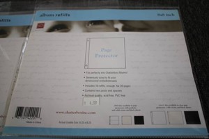 4-10 Packs of album refill page protectors 8x8in