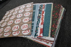 Over 100 sheets of 12x12 Christmas cardstock