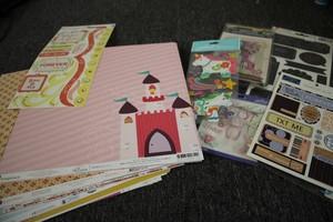 12x12 Cardstock and scrapbooking stickers