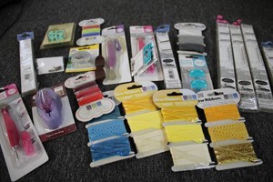 Assortment of crafting supplies