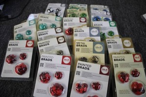 Huge selection of metal and painted brads multiple colors and sizes
