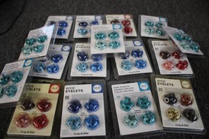 Variety of wide eyelets multiple colors and sizes