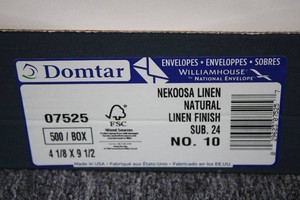 Domtar envelopes 500ct 4 18 x 9 12