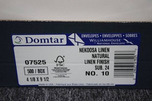 Domtar envelopes 500ct 4 18 x 9 12