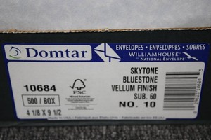 Domtar envelopes 500ct 4 18 x 9 12